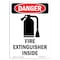 Signmission OSHA, Fire Extinguisher Inside, 10in X 7in Rigid Plastic, 7" W, 10" L, Portrait, OS-DS-P-710-V-2373 OS-DS-P-710-V-2373 - alternate 1